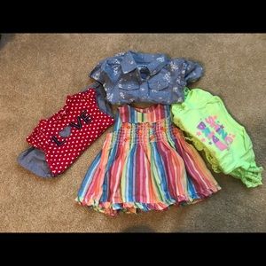 4 dress bundle size 0-3m girls